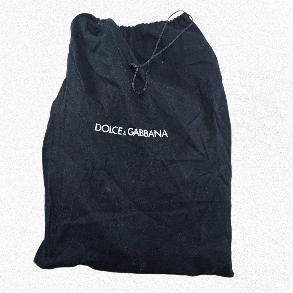 Dolce & Gabbana Face Wedge Platform Black Suede Platino Statement Heels EU 36.5 - Picture 12 of 16